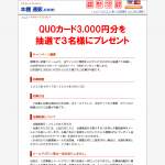 「3,000円分のQUOカード」の画像