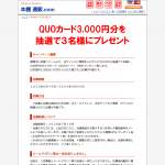 「3,000円分のQUOカード」の画像