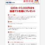 「3,000円分のQUOカード」の画像