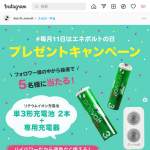 「単3形リチウムイオン充電池2本と充電器のセット」の画像