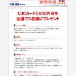 「3,000円分のQUOカード」の画像