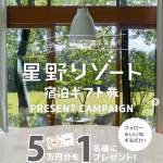 「星野リゾート宿泊ギフト券5万円分」の画像