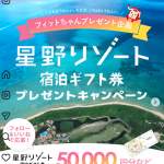 「星野リゾート宿泊ギフト券5万円分など」の画像